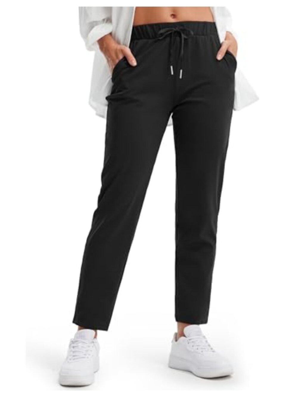 Libin Women's 7/8 Golf Jogger Pants Stretch Drawstring Casual Work Ankle